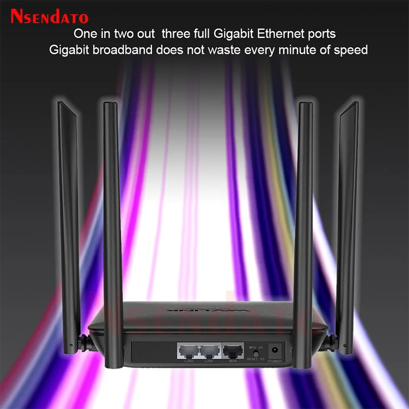 Wavlink AC1200 ثنائي النطاق موزع إنترنت واي فاي لاسلكي 2.4G/5G 10/100/1000Mbps WAN/LAN كامل جيجابت موزع إنترنت واي فاي للألعاب المنزلية IPV6