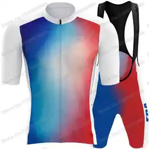 Rycling -Pullover Set 2024 Frankreich, Radfahren französische Auswahlkleidung Kurzarm Kit Frau Sommerpullover für Rennrad, Fahrradshorts 8 Hauptverkauf nationale Lieferanten - №1