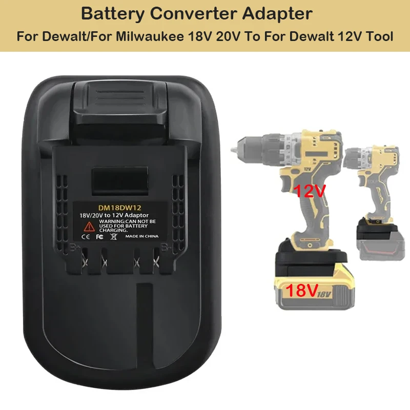 Adaptateur de batterie pour Dewalt Milwaukee, remplacement de convertisseur de batterie, 18V, 20V, Eddie ion, outil électrique 12V