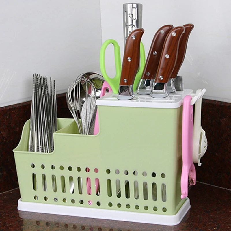 

Knives Storage Rack PP Spoon Fork Knife Shelves Multifunctional Kitchen Tools Storage Box Home Holder For Knives