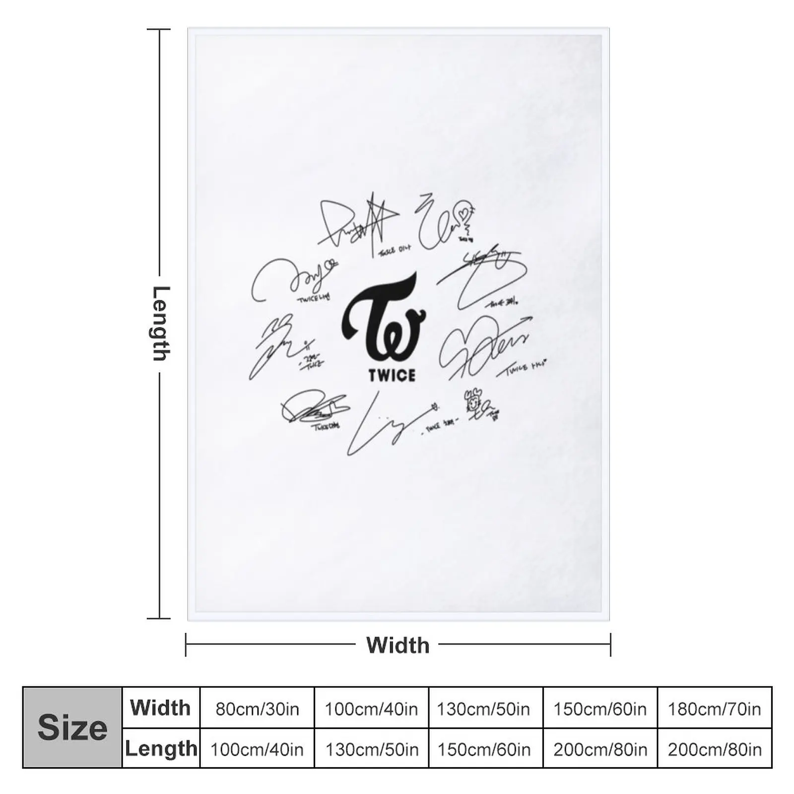 TWICE Member signature Throw Blanket Flannels Blanket Moving Blanket Soft Bed Blankets Luxury Designer Blanket