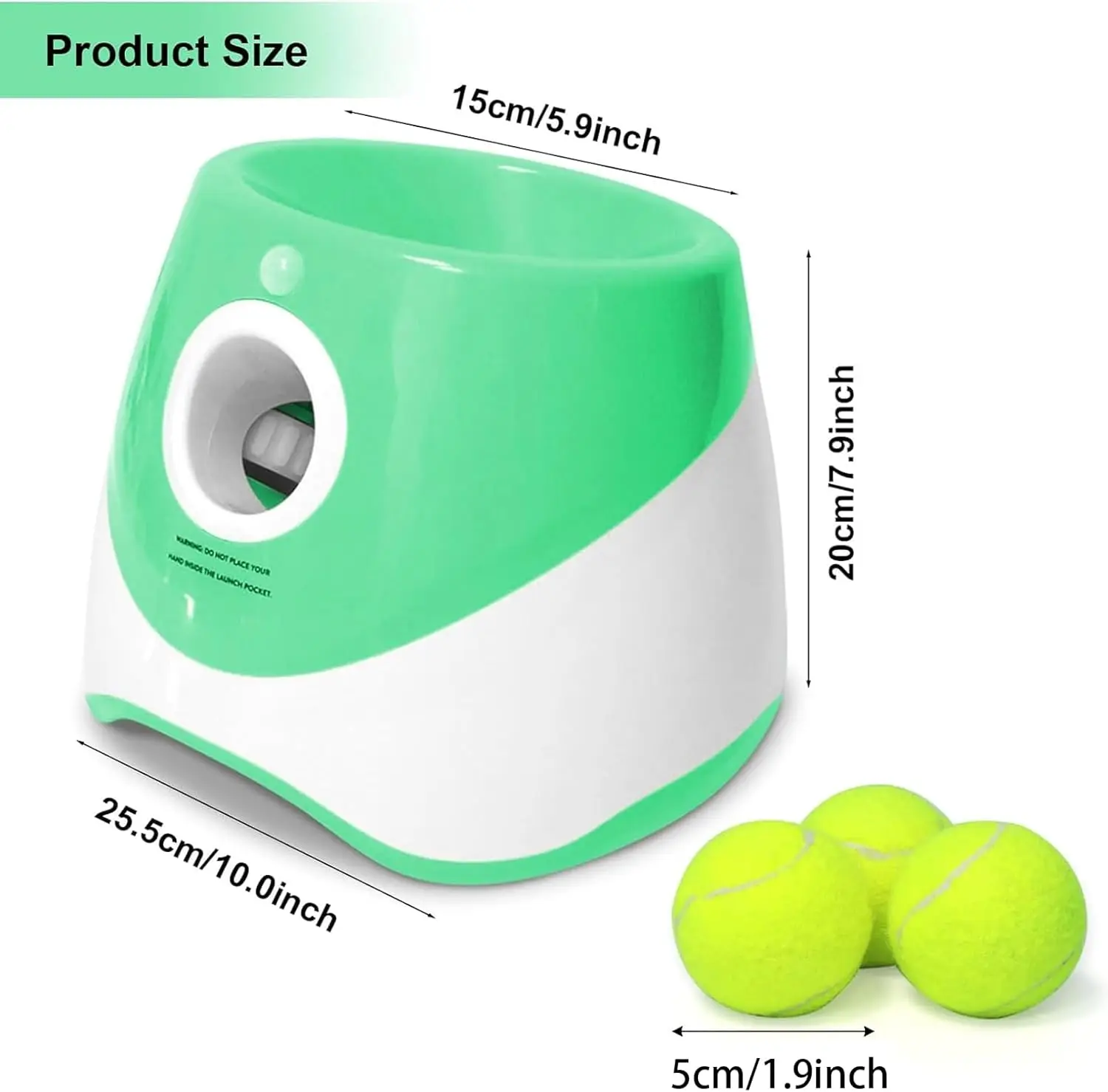 10-30 Feet 3 Firing Distance Automatic Dog Ball Thrower Launcher Dog Ball Machine Dog Tennis Ball Thrower with 3 Balls