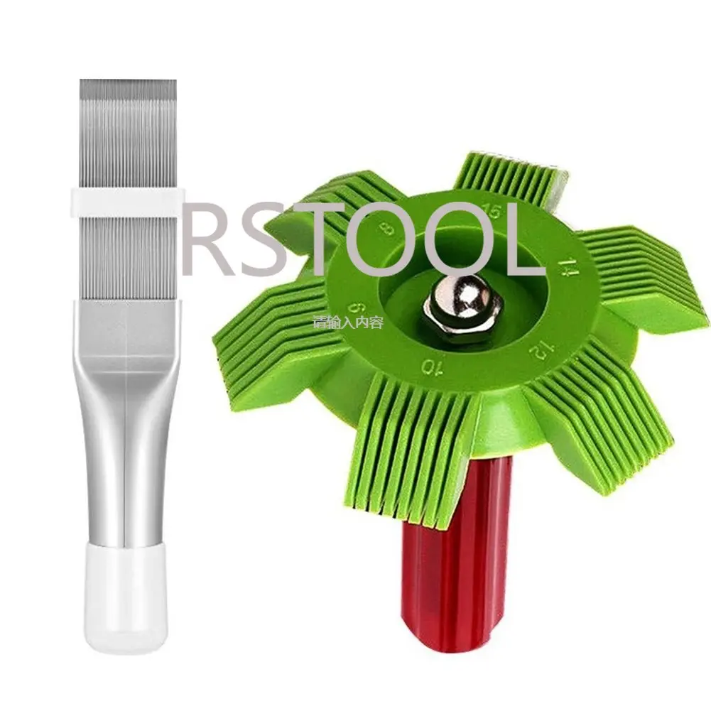 1SET Universal Car Radiator Condenser Fin Comb Air Conditioner Coil Straightener Hand Cleaning Tool Auto Cooling System Repair