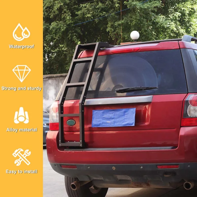 

For Land Rover Freelander 2 SE XS 2007-2015 Car Rear Door External Modification Car Rear Door Ladder Carbon Steel+Aluminum Alloy