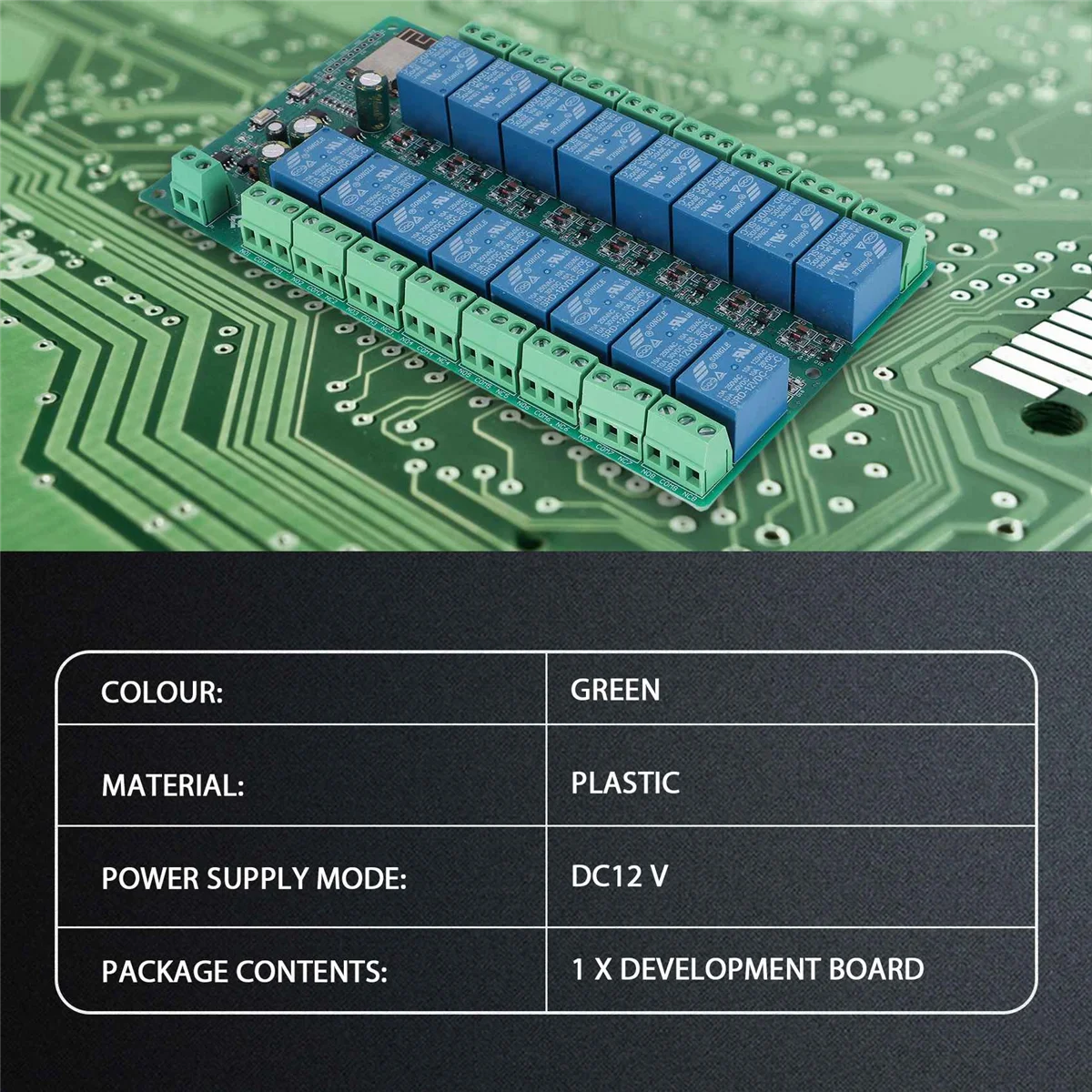 ESP8266 WIFI 16 Channel Relay Module ESP-12F Development Board Power, 16 Way Relay Module, Supply Mode 12V