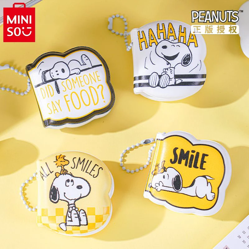 Miniso Snoopy Animation Dekompression Notizblock 80 stücke/1 Kinder tragbare Notizblock Rucksack dekorative Anhänger Lern briefpapier