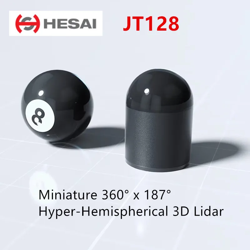 Ultra small HESAI 128-line JT128 LIDAR Hyper-Hemispherical  3D Lidar sensor 360° x 189° Ultra large field of view
