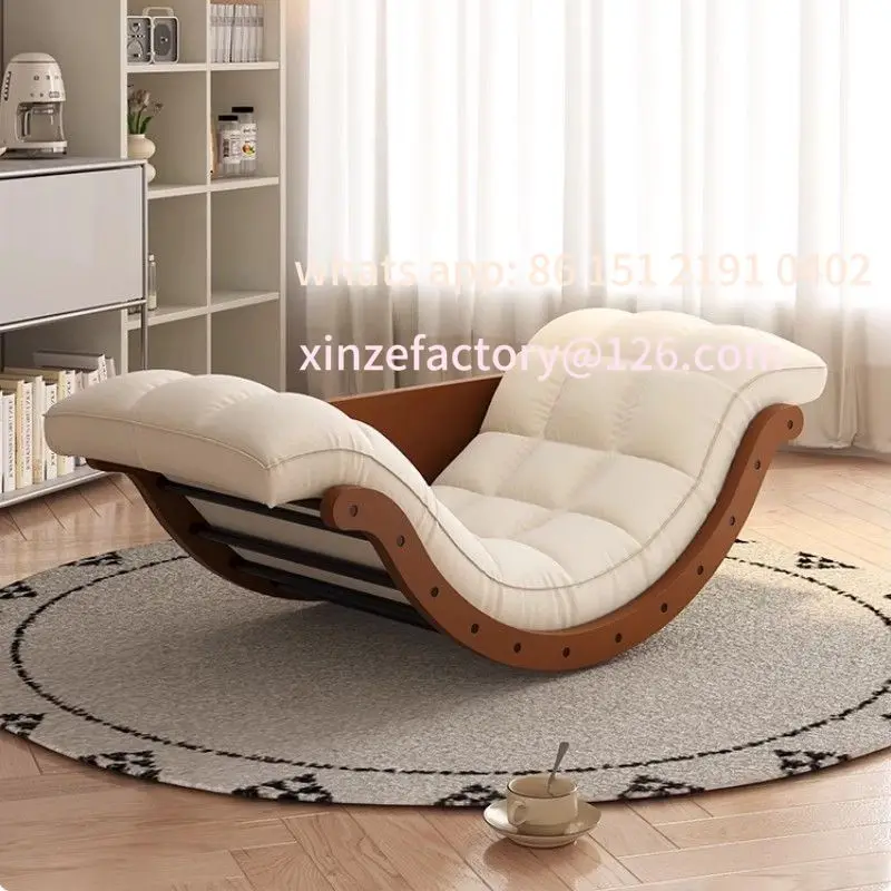 

Customizable banana rocking chair sofa multifunctional single dual-use living room balcony sofa chair can be turned into a table