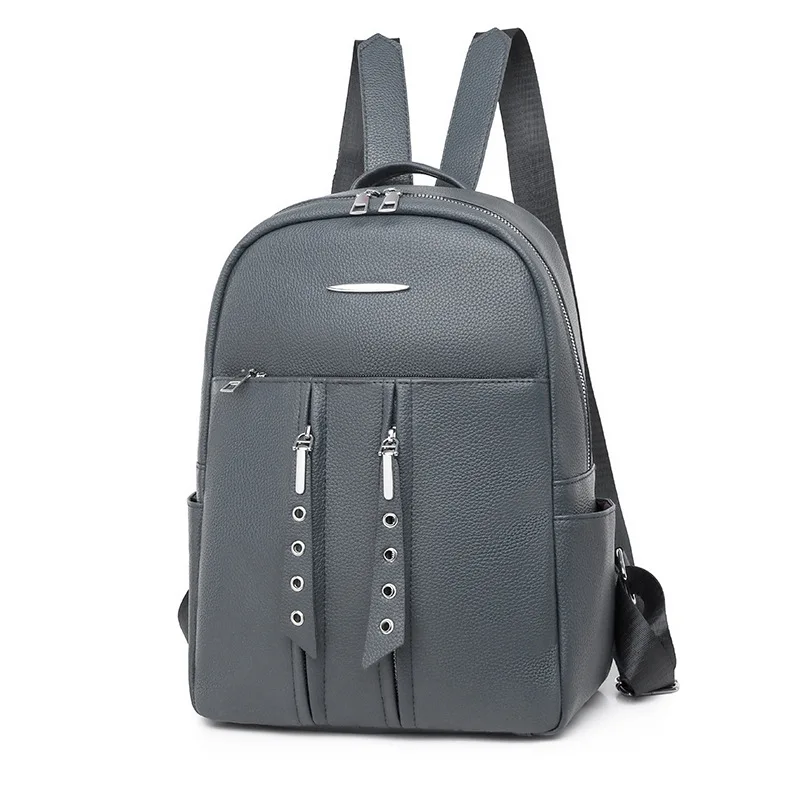 

PU leather women's backpack fashion 2025 new trend women's shoulders large capacity elegant soft leather mommy bag