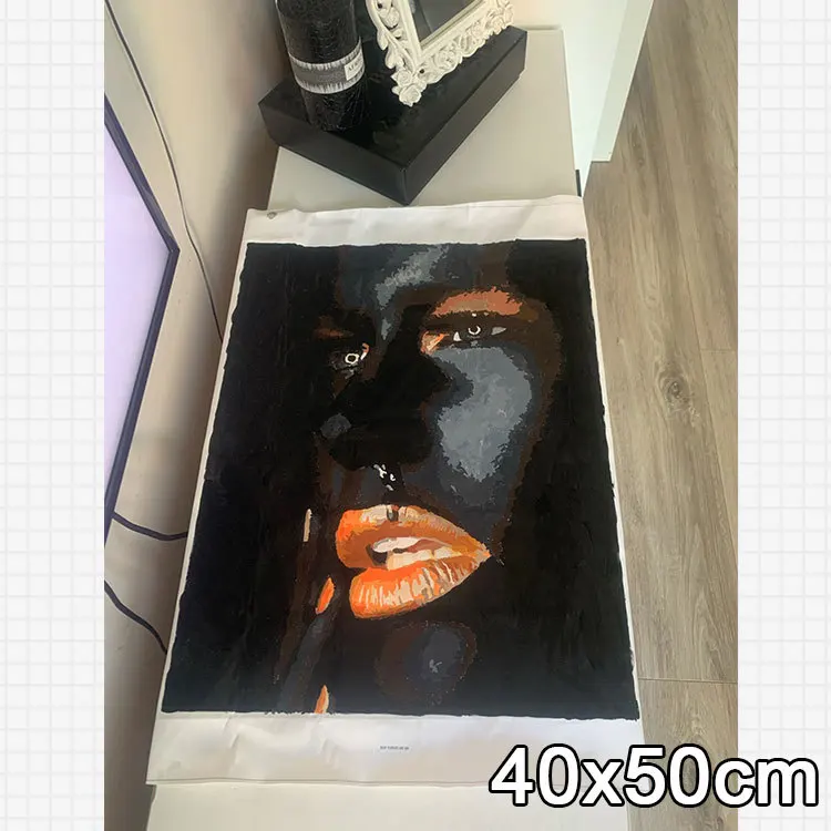 AZQSD DIY Paint By Number Black Gold African Woman Oil Painting On Canvas Wall Picture For Living Room Modern Handmade Gift