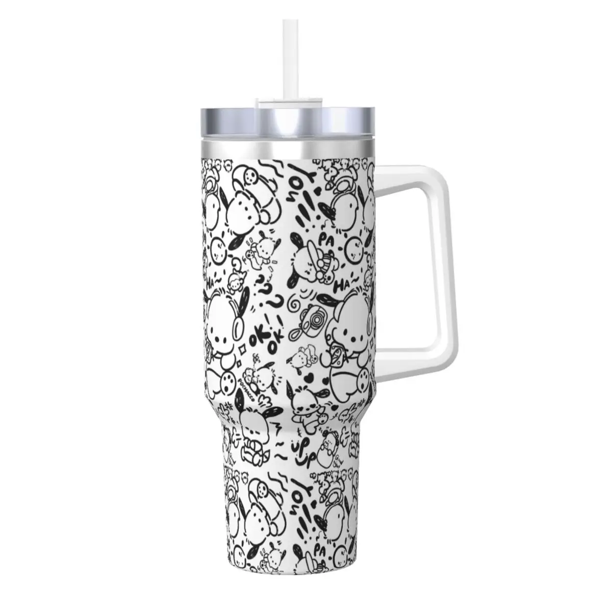 Pochacco Cartoon Dog Cute Stainless Steel Tumbler Camping Car Mugs Large Coffee Mug Insulated Hot Drinks Milk Tea Water Bottle