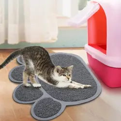 Cat Litter Mat Soft Leak-proof Non-slip Less Waste Cloth Claw Shape Cat Litter Pad Pet Litter Mat Cat Supplies