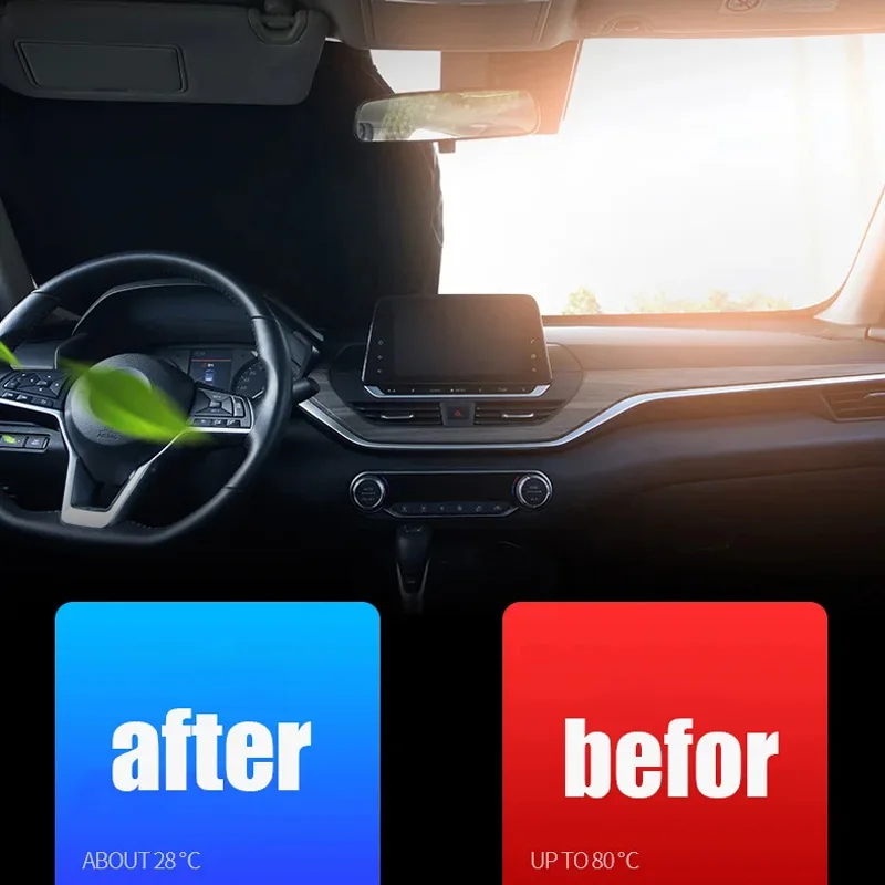 Universal Car Windshield Sun Shade - UV Protector - Image 5
