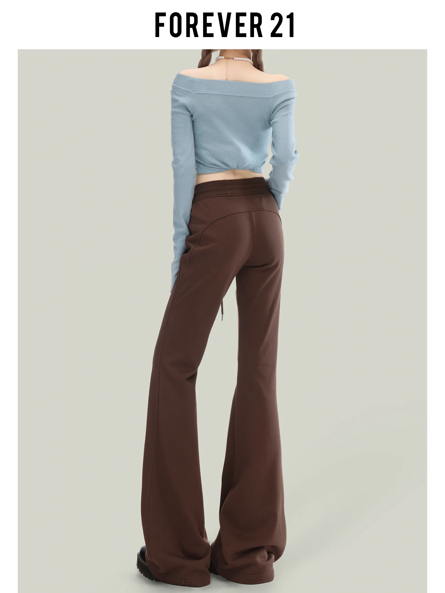 Yoga-Hose mit niedriger Taille für Damen, lässig, Bell Bot Forever 2, amerikanisches SLE, schlichtes Design, hohe Taille, Hose für Damen