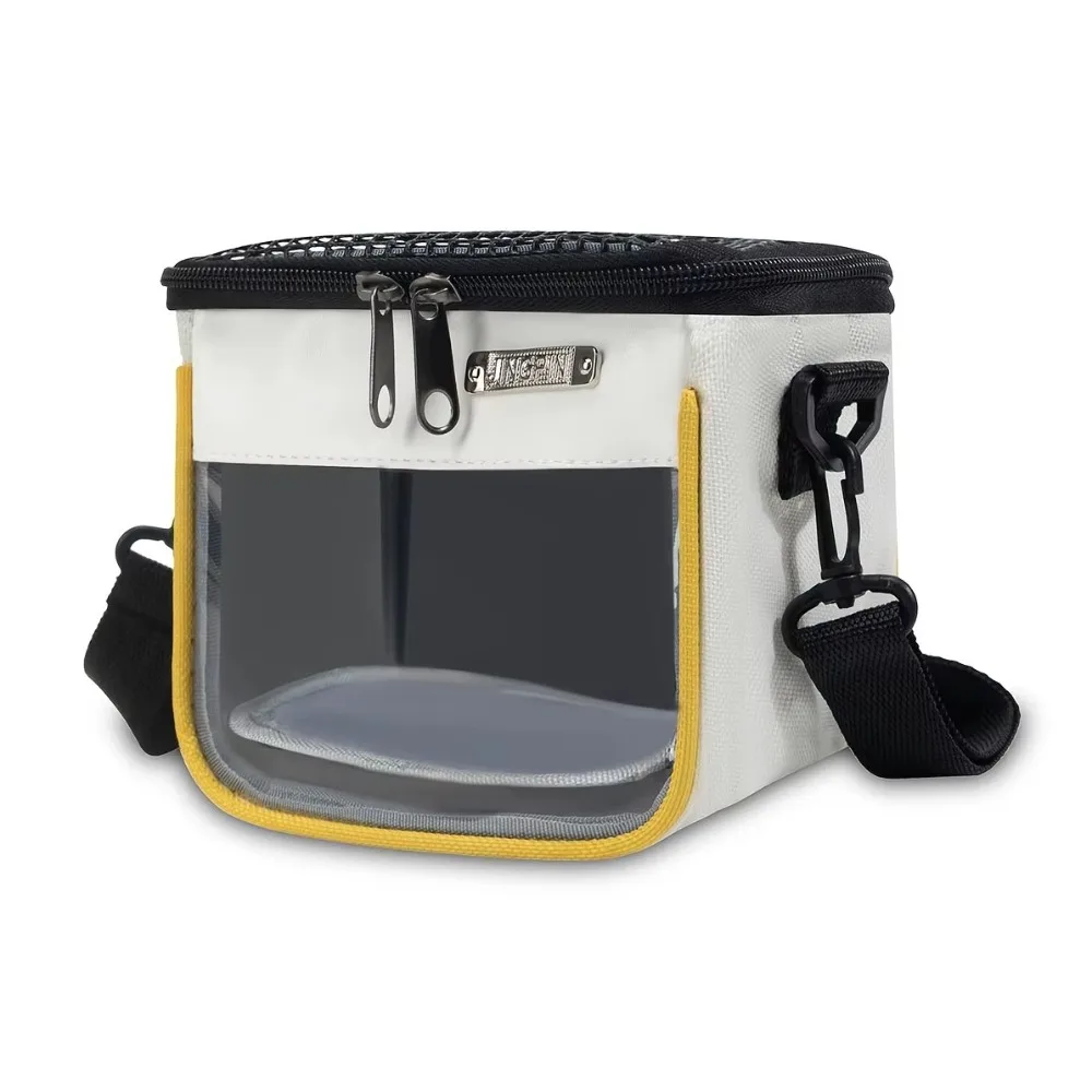 Breathable Small Pet Carrier Bag Ventilated Portable Hamster Shoulder Bag Adjustable Travel Use Hedgehog Gecko Carry Pouch