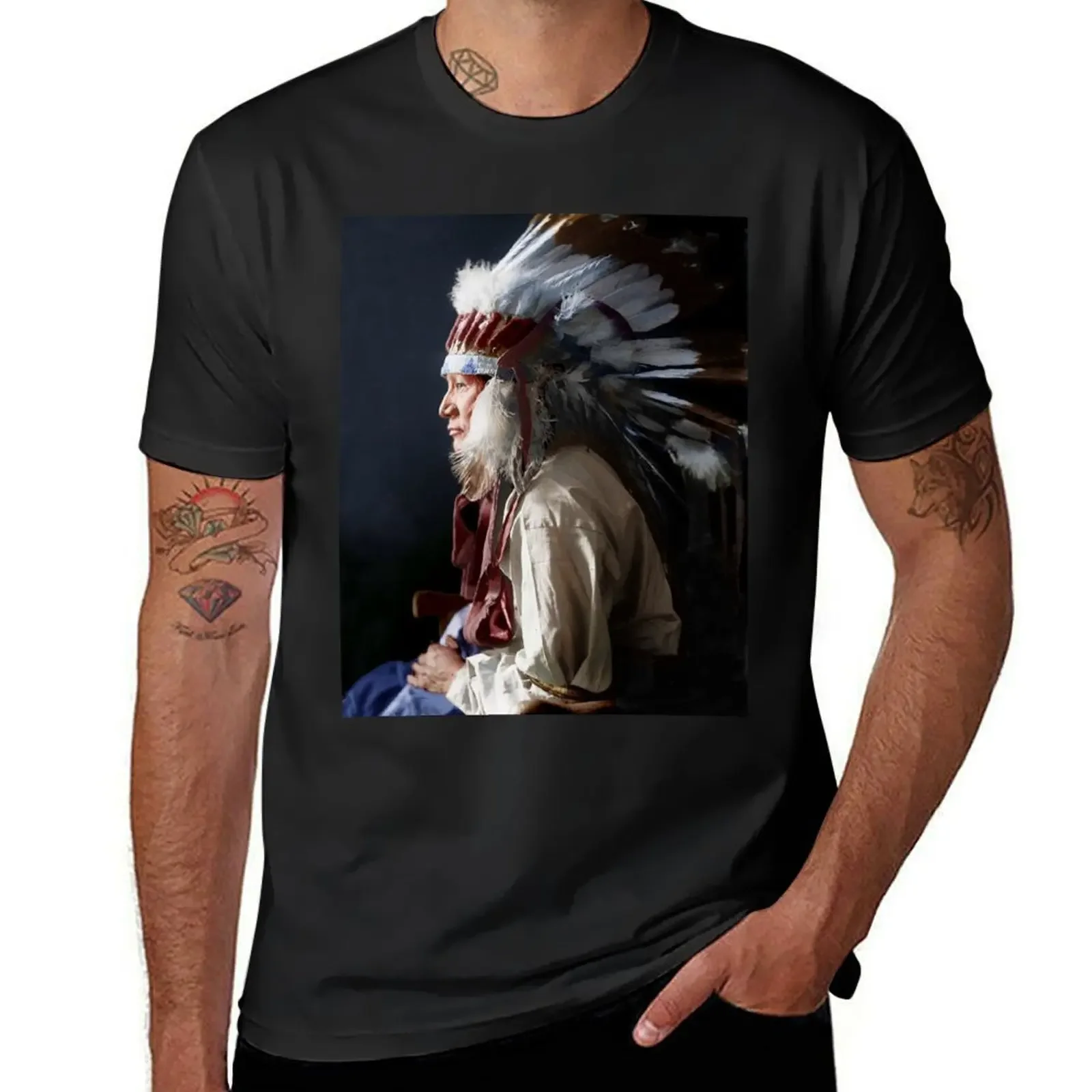 Whirlwind horse. Lakota (Sioux). T-Shirt heavyweights anime clothes summer tops t shirt for men