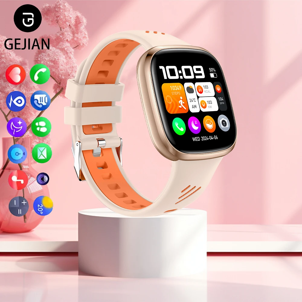 

GEJIAN Новые Смарт-часы HD Сенсорный экран Несколько спортивных режимов Спортивная траектория Bluetooth Вызов Мониторинг сердечного ритма SmartWatch