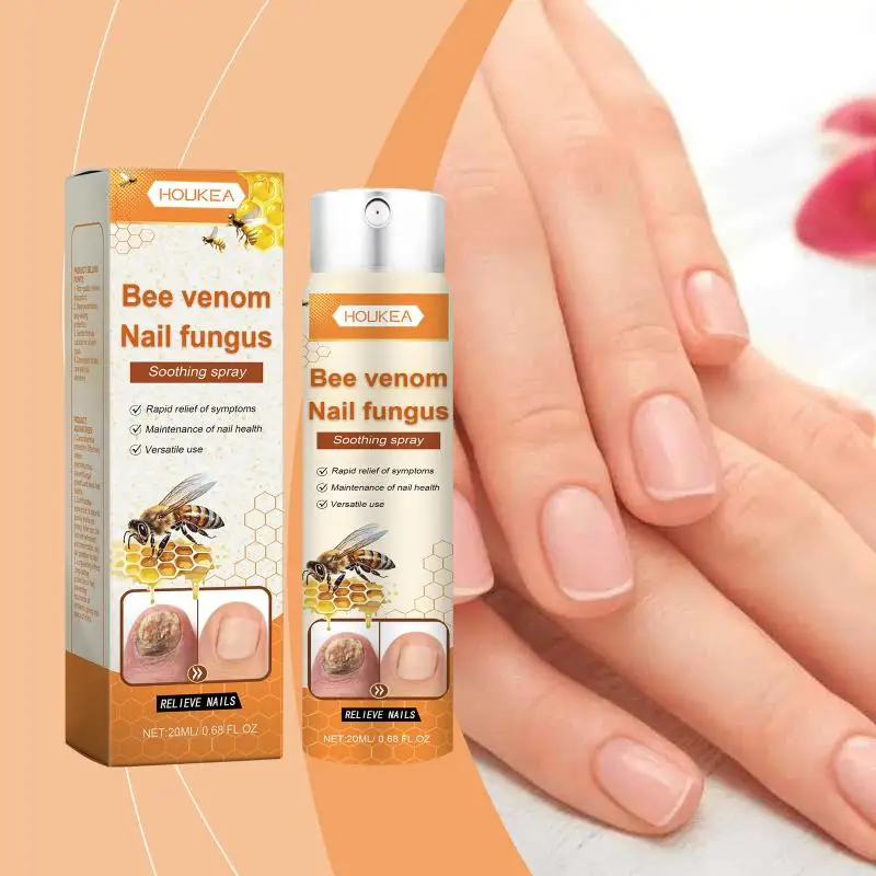 Bee Venom Nail Fungus Repair Spray Gray Nail Treatment Onychomycosis Paronychia Removal Relieve Foot Odor Hand Foot Nail Care.