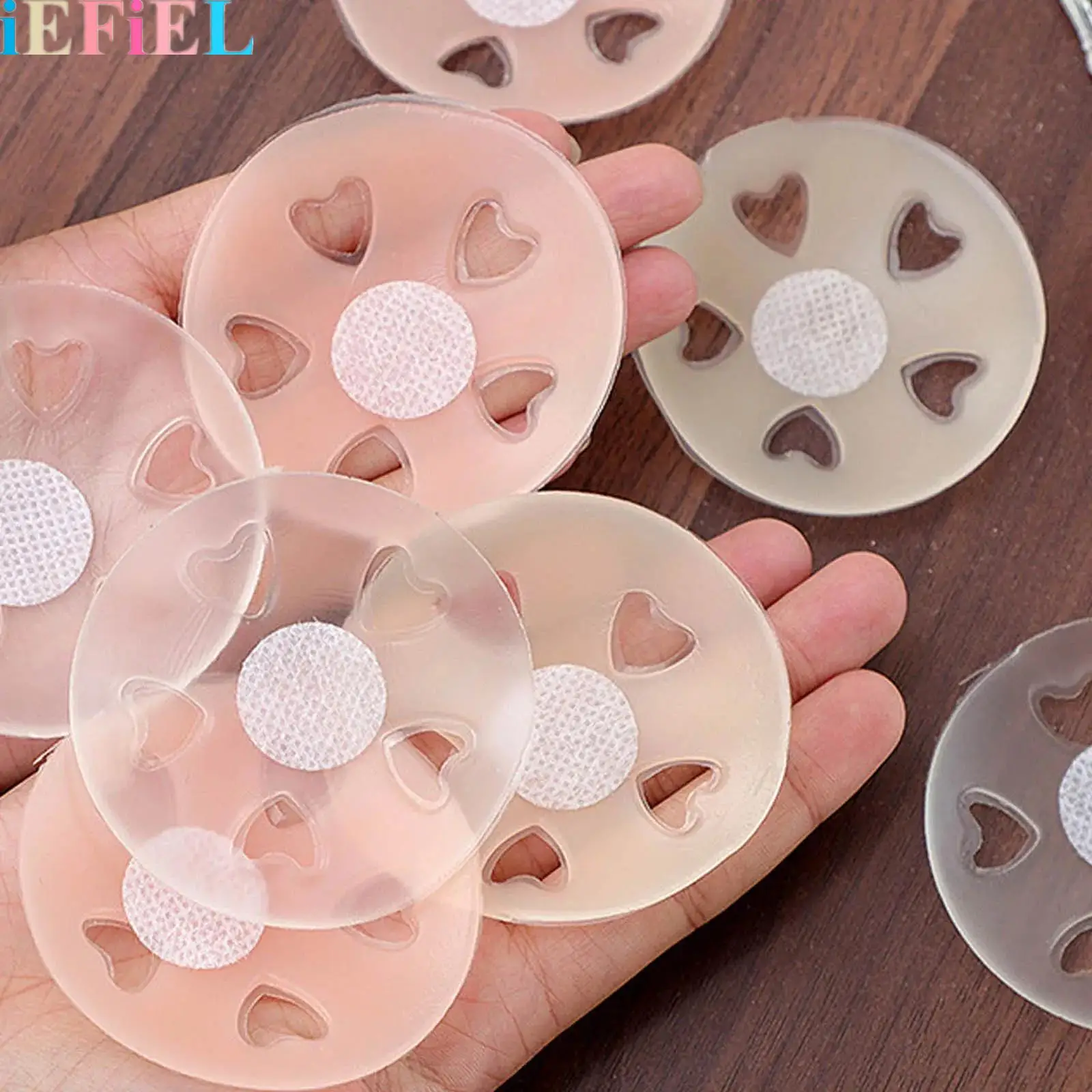 

2Pairs Women Breathable Perforated Silicone Anti-Peek Invisible Traceless Nipple Covers Water Proof Sweat Proof for Daily Wear