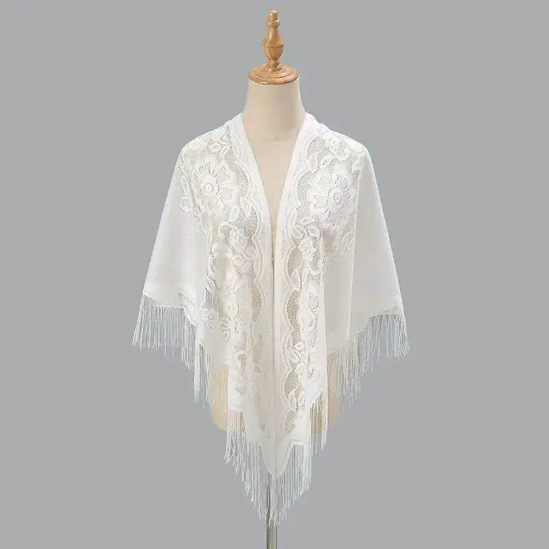 

Summer Shawl 2026 New Women's Thin Cloak Lace Outerwear Red Black White Scarf Elegant Fashionable Ladies' ...