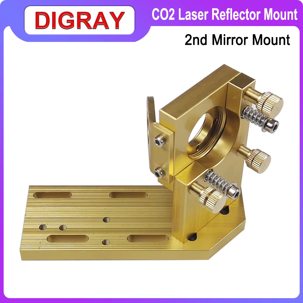 DIGRAY Co2 Laser Reflector Mirror Holder Second Laser Mount Mirror 25mm Mirror Mount Integrative Mount For Co2 Engraving Machine