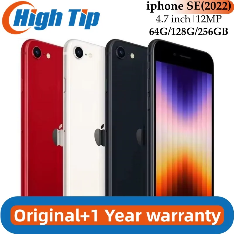 Original Apple iPhone desbloqueado SE 2022 SE3 4,7 "4G RAM 64GB 12MP cámara de huella digital 128GB 256GB ROM A15 Chip biónico teléfono usado
