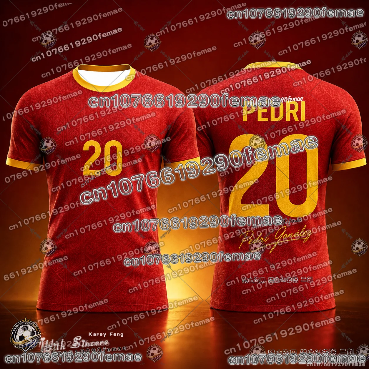 Neues 2026 Spanien Nationalmannschaft Trikot Fan-Edition Atmungsaktives Komfortables Sommer-Fußballshirt für Kinder und Erwachsene Sport-T-Shirt