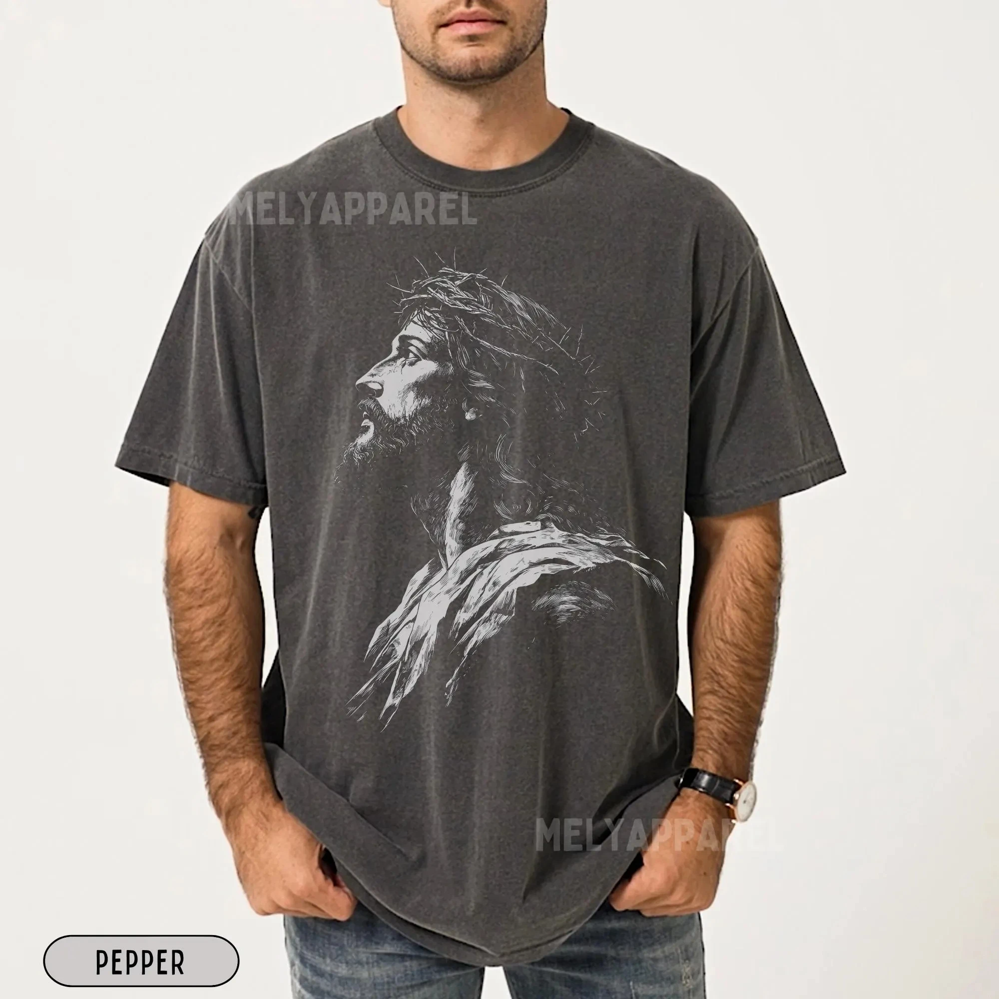 قميص يسوع المسيحي ملابس الشارع هدية دينية له أو ملابس إيمانها ألوان مريحة للجنسين تي شيرت يسوع المسيح ملابس الكنيسة