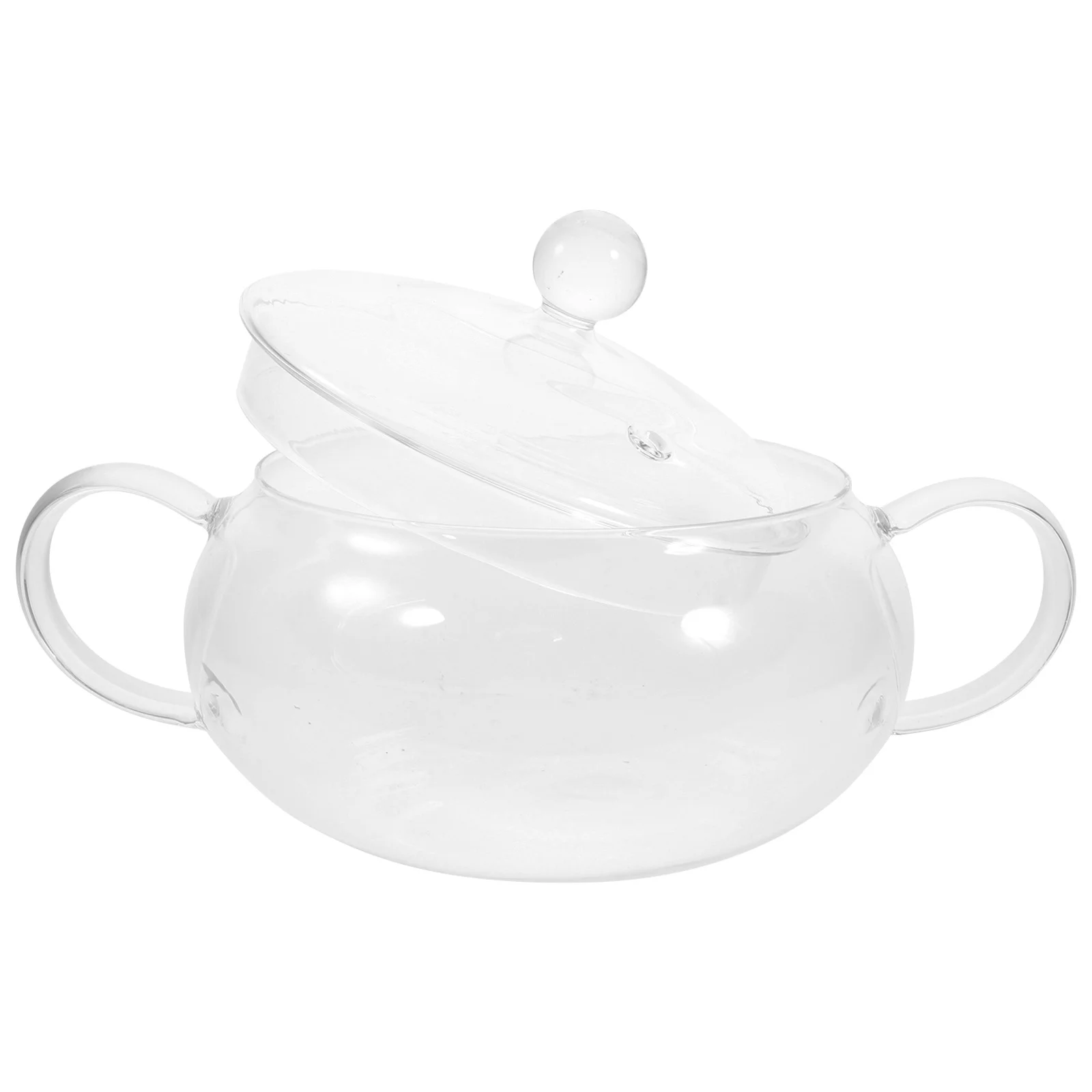 

Glass Stew Pot High Borosilicate Heat-Resistant Clear Soup Pot for Kitchen Cooking Noodle Rice Braised Dishes Home