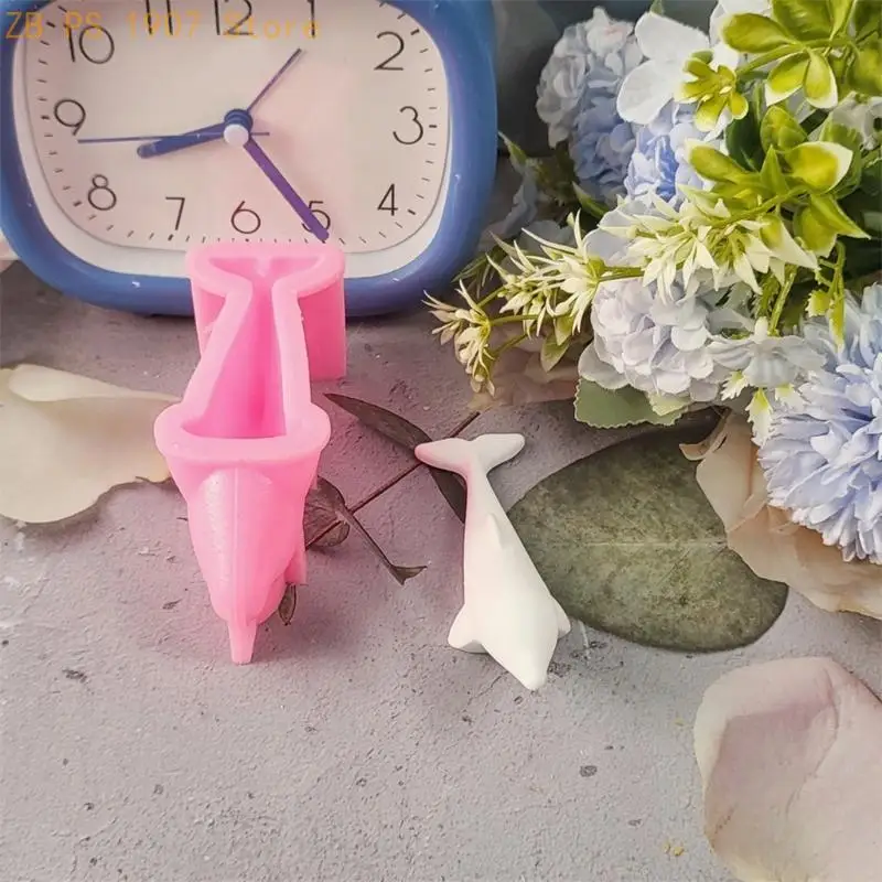Multipurpose Sturdy Silicone Dolphin Holder Mould Set Portable for Resin Plaster Craft Supplies Assorted Sizes 55KA