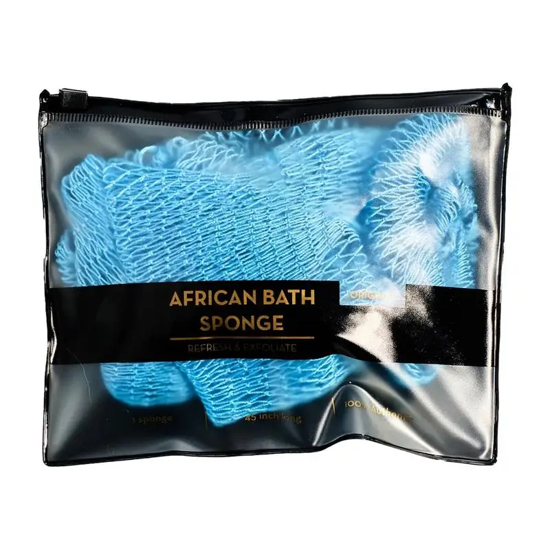 African Bath Sponge Colorful Net Sponge Body Exfoliator Reusable Bath Sponge Washcloth African Scrubbing Long Net Rag Shower