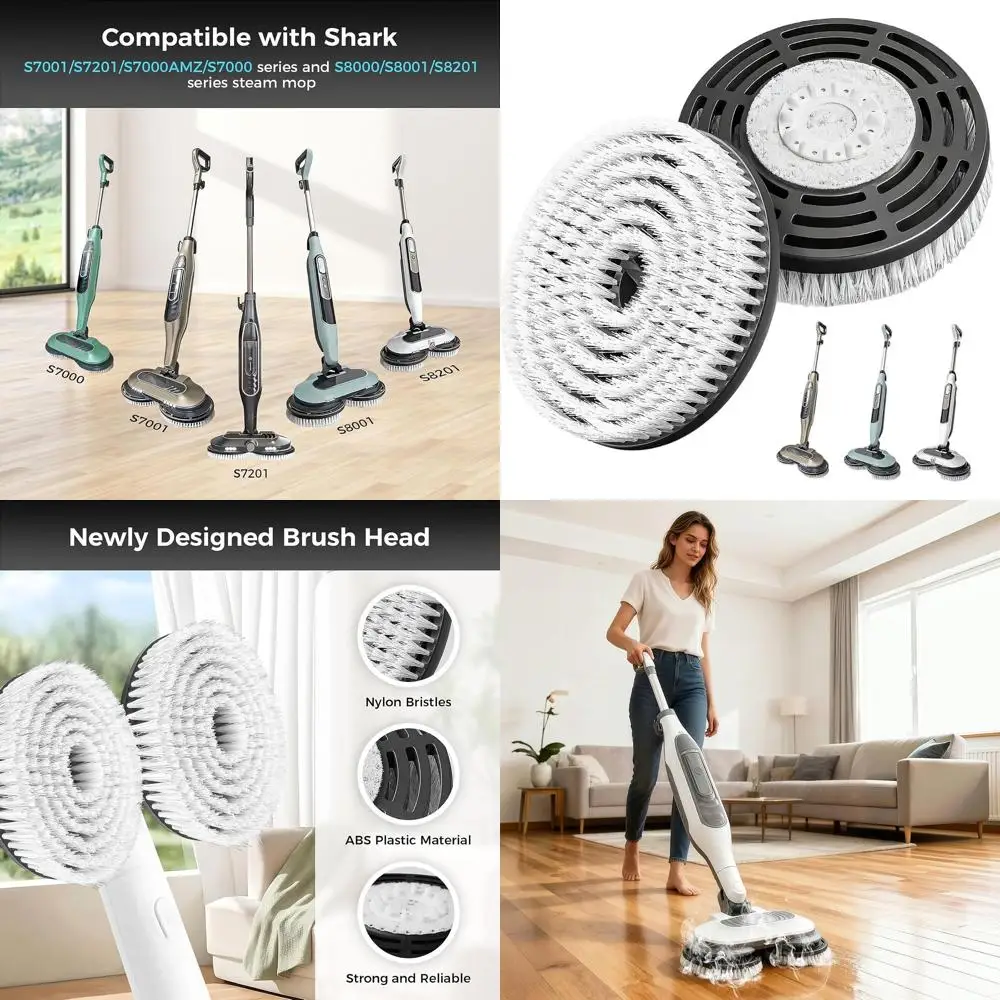 

Upgraded Replacement Brush Heads for Shark S7000 Series Steam Mops - Deep Clean Hard Floors, Professional Polishing