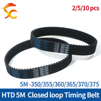 ONEFIRE High-quality 5M Timing belt Pitch Length 350/355/360/365/370/375mm Width 10/15/20/25mm Rubber Closed loop belt