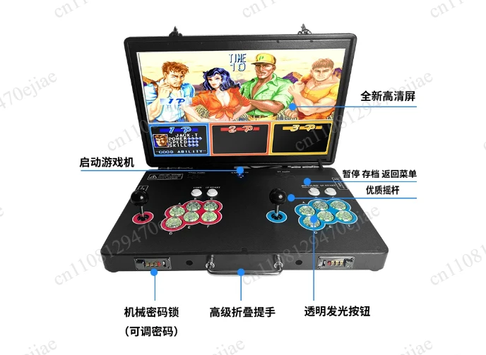 Máquina de Juegos Arcade Pandora Box 9D de 27 Pulgadas - Máquina de Lucha King of Fighters que Funciona con Monedas para el Hogar y Bares
