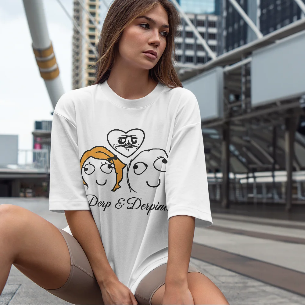 

Funny Emoji Print Women's T-shirt Round Neck Fashion Street Wear Casual Short Sleeve T-shirt Top Women's Wear