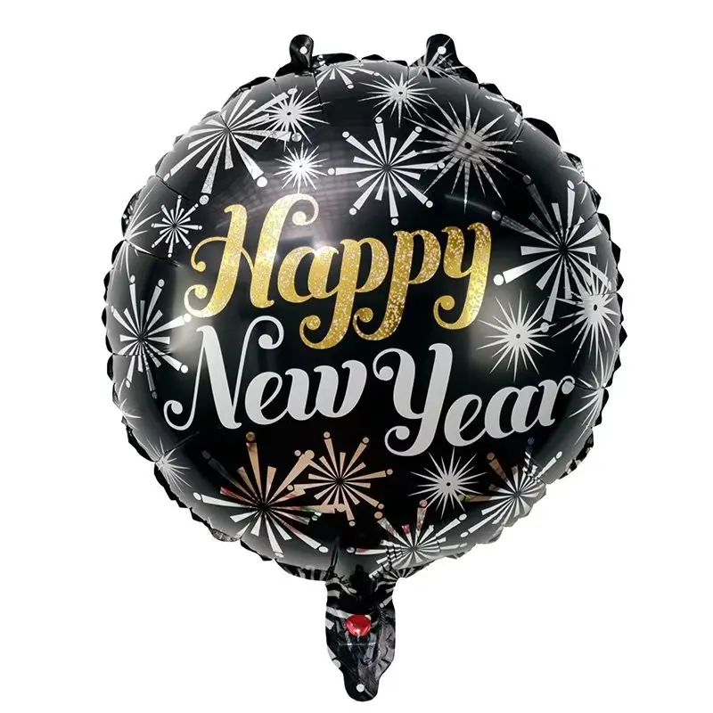 10pcs 18inch 2024 Happy New Year Foil Helium Balloons Feliz Ano Nuevo Party Decoration Kids Toys Air Globos Supplies Navidad No