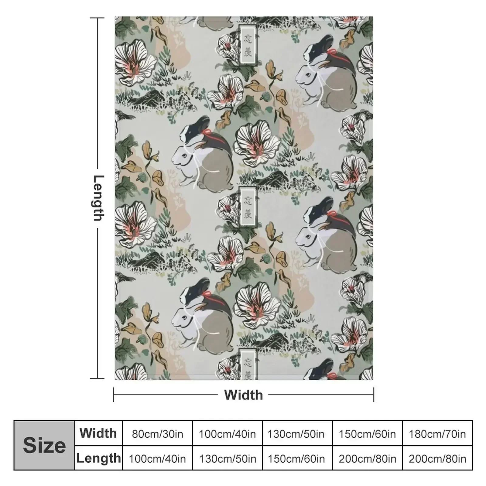 WangXian [SEAMLESS TRADITIONAL] Throw Blanket couch cozy soft plush fuzzy picnic outdoor blanket