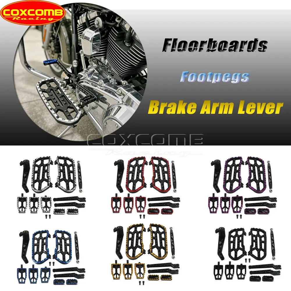 For Harley Touring FLHX FLTR FLHT FLHR FLRT Motorcycle Foot Peg Brake Arm Lever Front Rear Shifter Lever Shift Linkage Footboard