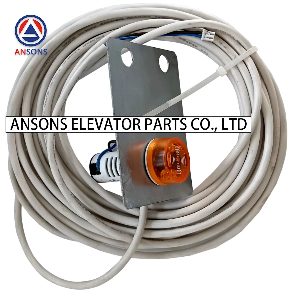 Ansons Elevador Peças Sobressalentes, Componente Campainha Inferior do Carro, Alarme de Som e Luz, P231023C142G12, 02 Mats * B * shi