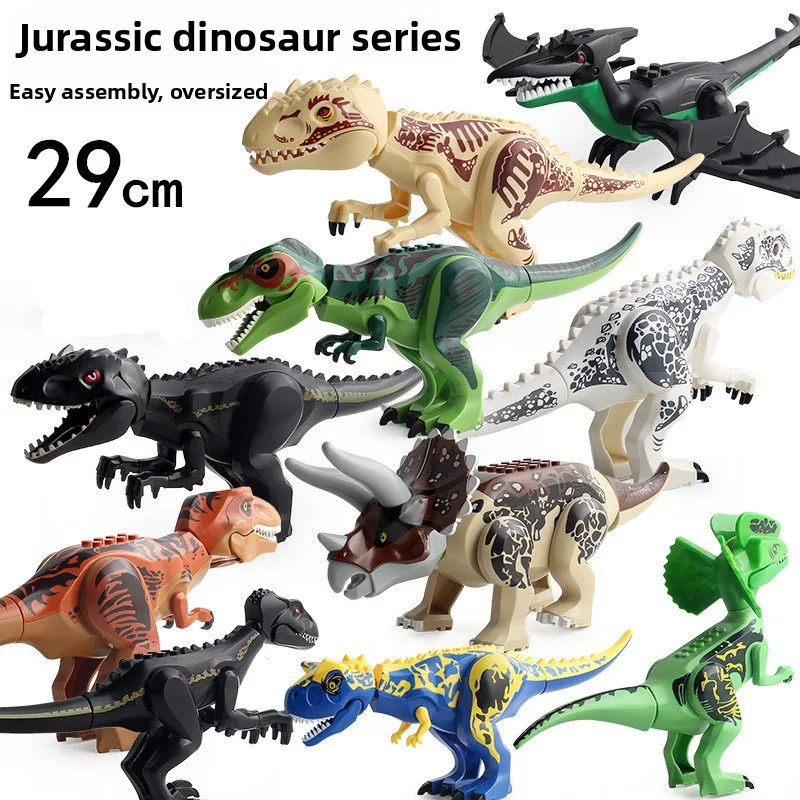 

Movable Building Block Jurassic Simulation Big Dinosaur Assembly Niulosaurus Triceratops Tyrannosaurus Pterosaur Toy Model Gifts