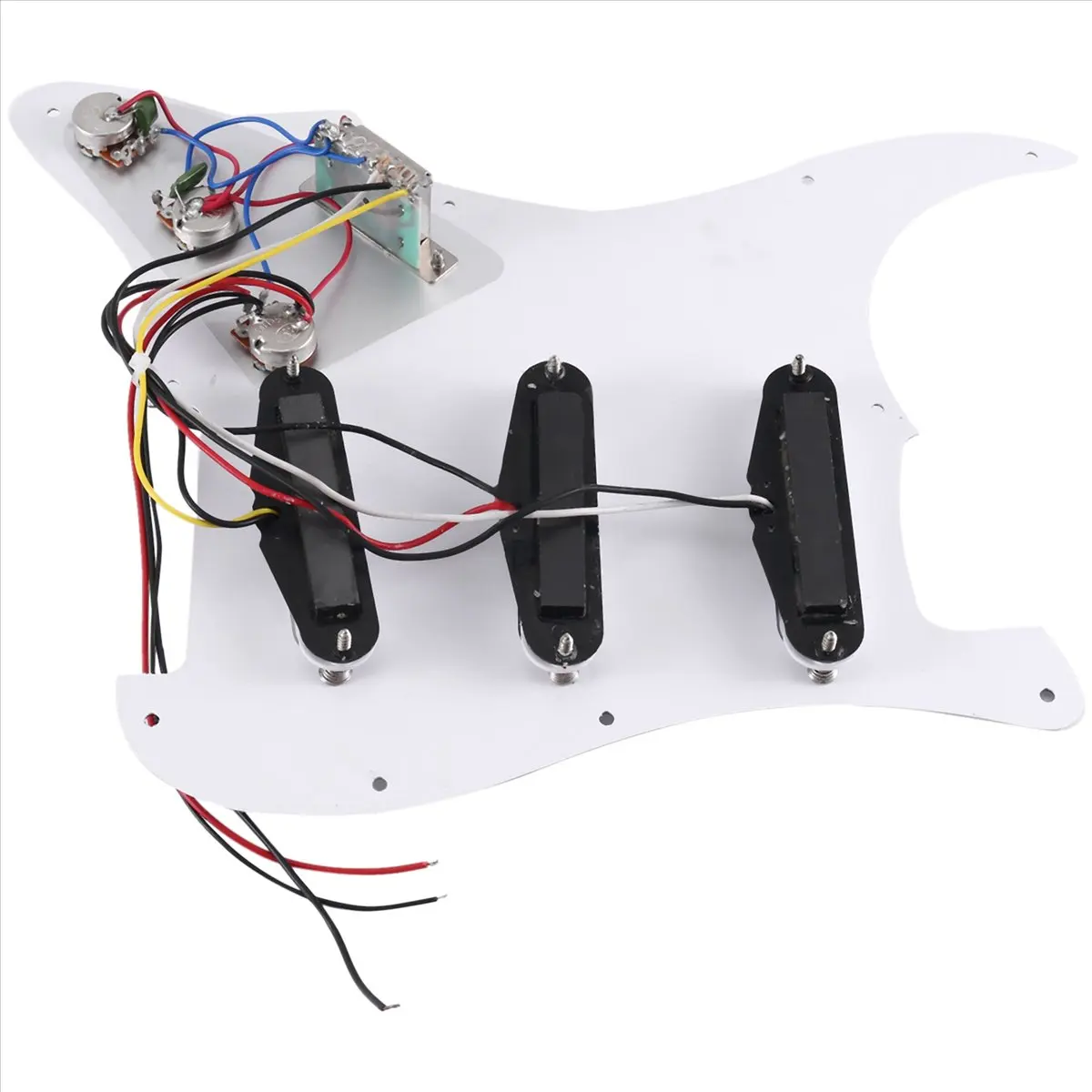 【CYBER MONDAY】Single Coil Pickup SSS Electric Guitar Loaded Prewired Pickguard Scratch Plate 11 Holes 3Ply for SQ Guitar