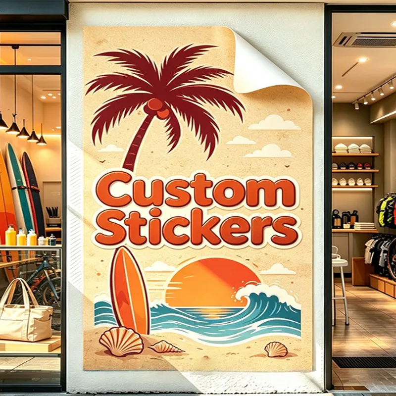 Any Size 100 cm Custom Stickers Suitable For Assisted Living Facility Bookstore Coffee Shop Commercial Advertising Promotion