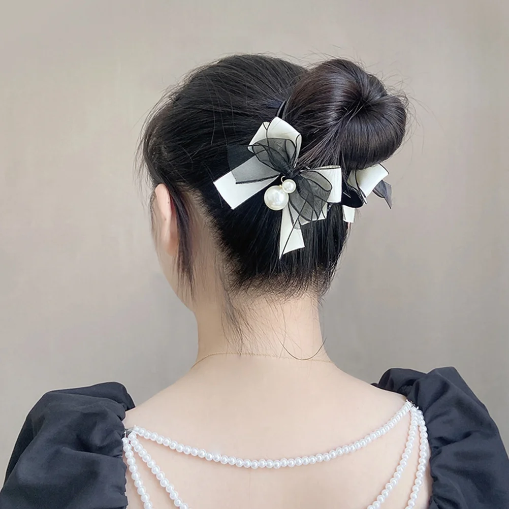 

Pearl Clips Claw Clips for Thin Small Bow Barrettes Clamp Women Girls Hair Accessories Wedding Travel Everyday Use Hair Claw