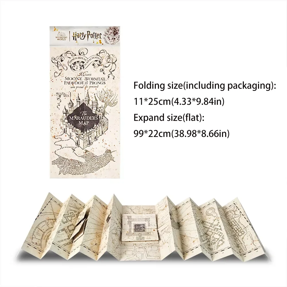 Harries Potters Magic Academy High Definition Marauder's Map Wizarding World Treasure Hunt Maps Collection Gifts