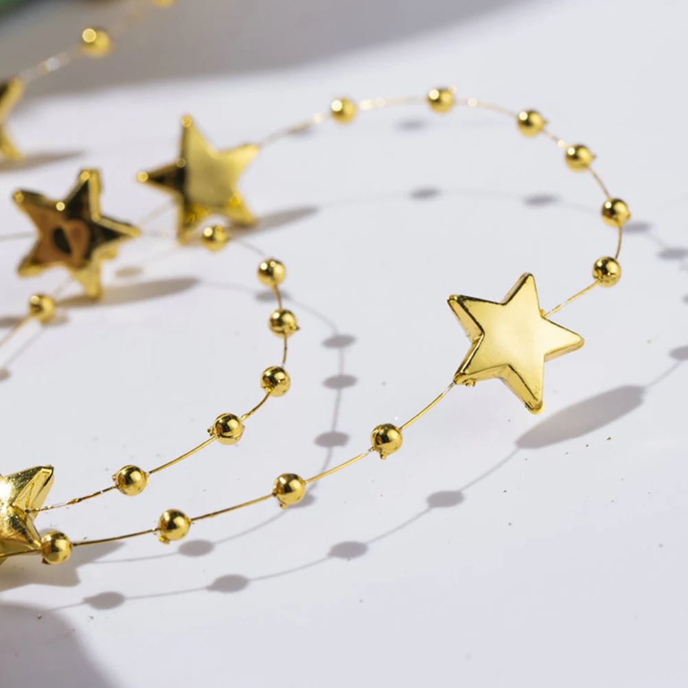 

2 Rolls Plastic Beads Strings Christmas Tree Hanging Decor Diy Wedding Pendant Party Holiday Garland Chain Ornament Xmas Bead