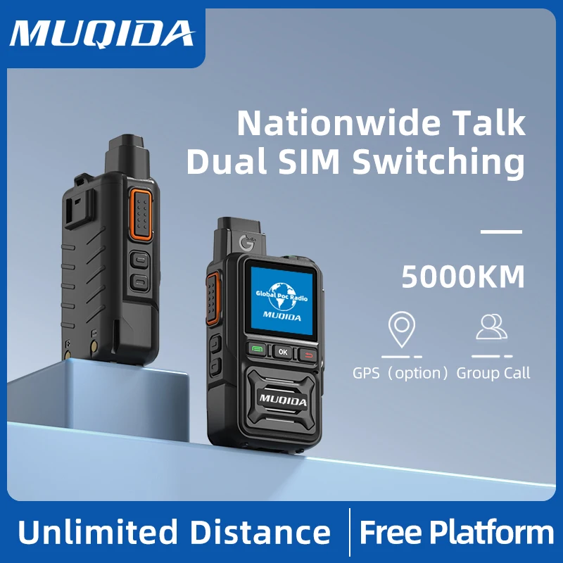 MUQIDA M160 Walkie Talkie Global POC 4G LTE Global-PTT Gxinpoc Long Range Camping No distance limit Portable Ham Two-Way Radio