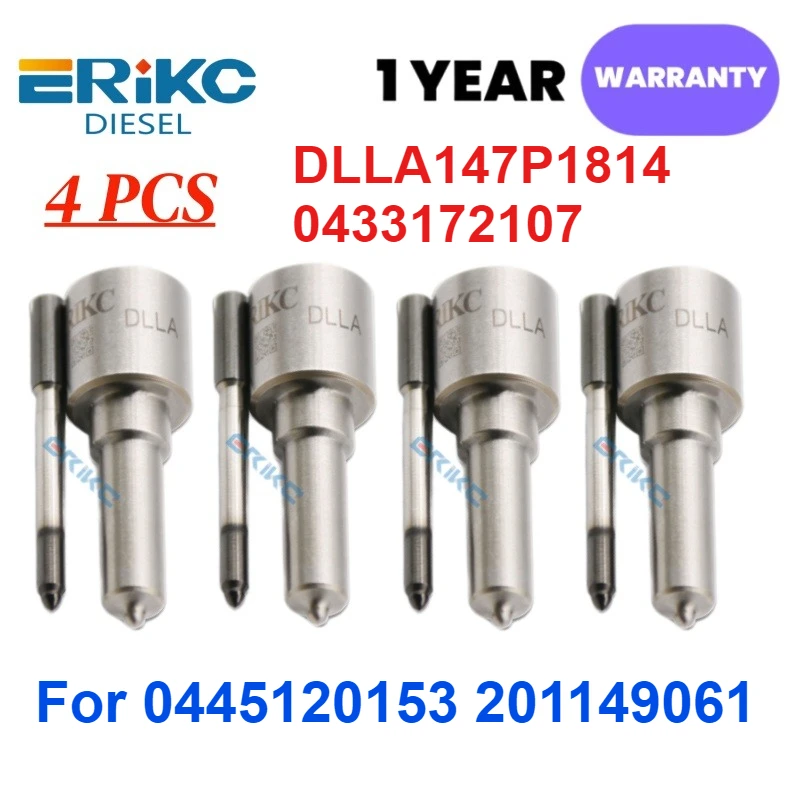 

0433172107 Форсунка для дизельного двигателя ERIKC DLLA147P1814 Форсунки DLLA 147 P 1814 для 0 445 120 153 и 201149061
