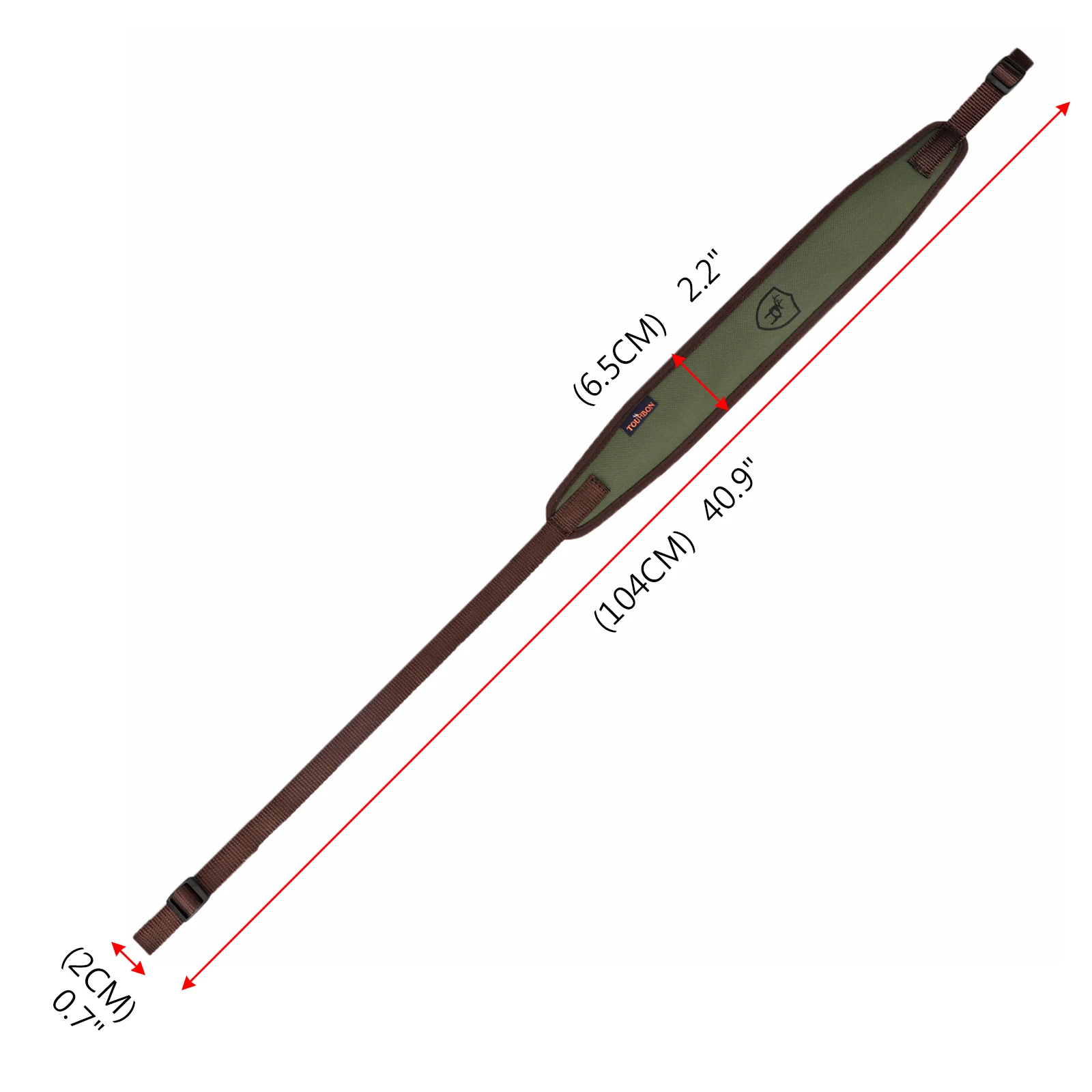 Tourbon Hunting Gun Accessories Rifle Gun Sling Carry Airsoft Gun Shooting Shoulder Strap Rubberized Non-Slip