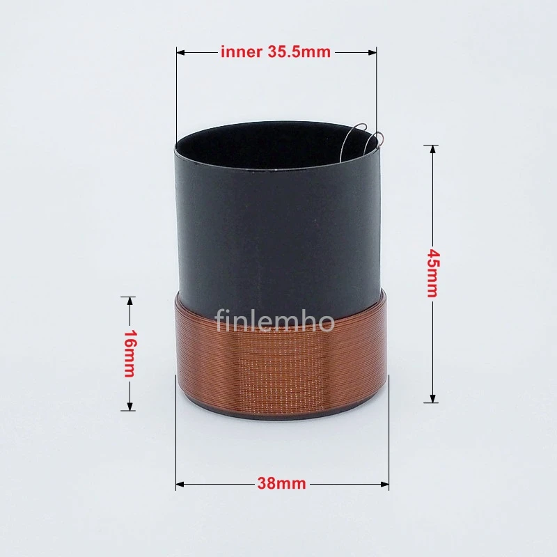 Speaker Woofer Voice Coil 35.5/49.5/51.5mm Car Bass Repair Parts 4 Layers Copper Wire With Black Aluminium Former Home Theater