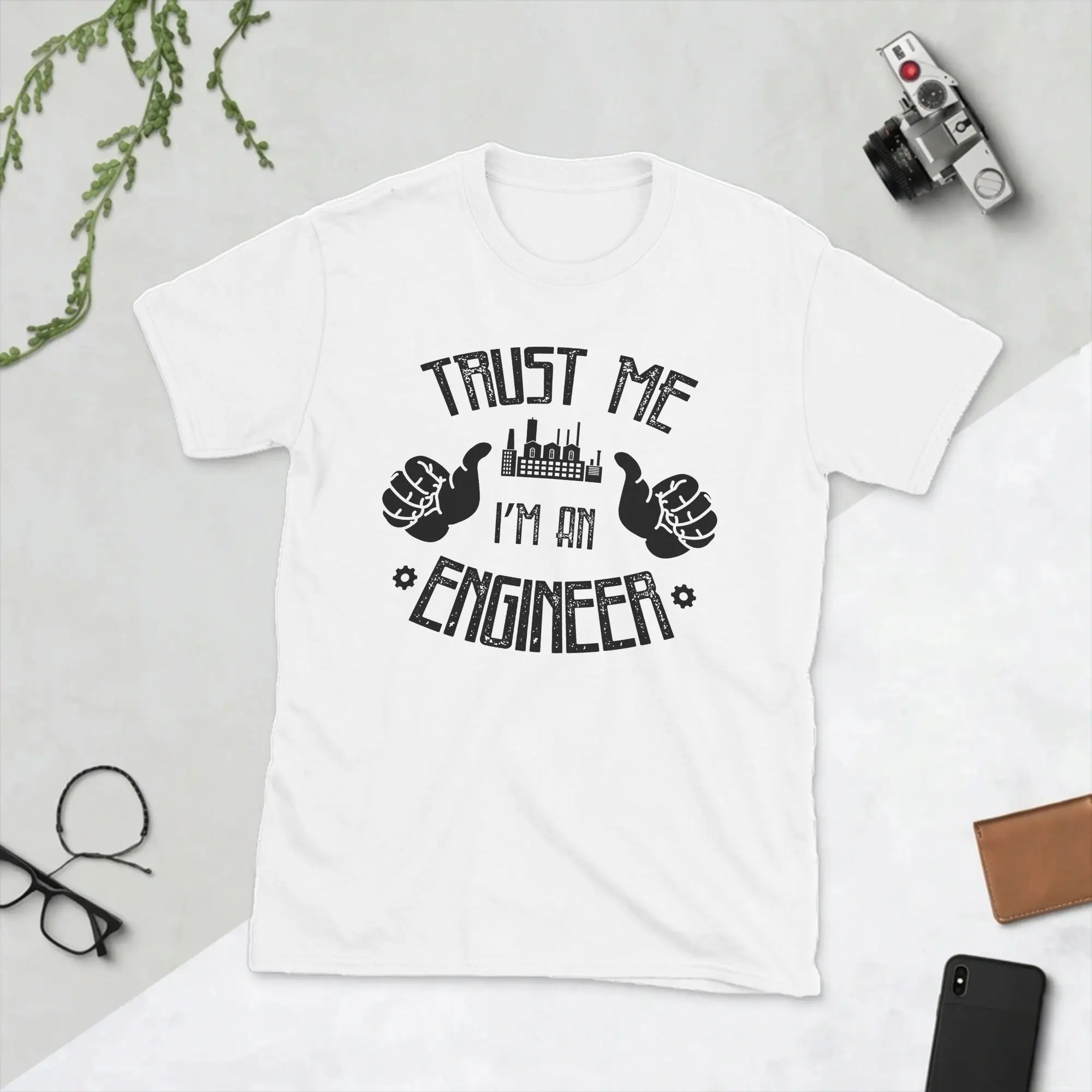 Men's Trust Me I'm an Engineer T Shirts Engineering Major Joke Cotton Clothes Funny Short Sleeve Crewneck Tee Shirt T-Shirts